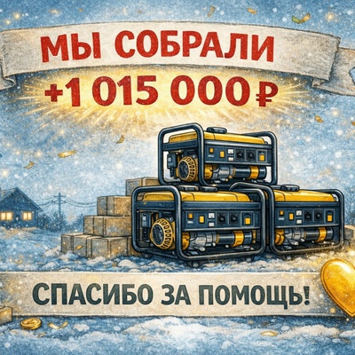 Собрали на генераторы 1 000 015 руб.
